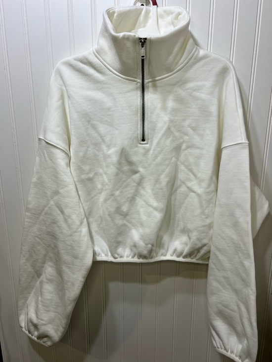 KBB Sweaters - KBB Women's White Half-Zip Mock Neck Sweatshirt XS - see pics for condition